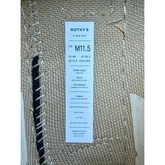 Rothys The Driving Moccasin Mens 11.5 Sand Beige Knit Slip On Penny Loafers main image 5